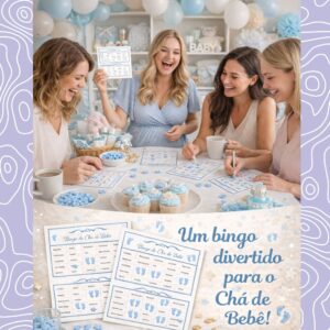 Bingo Chá De Bebê - Cor Azul